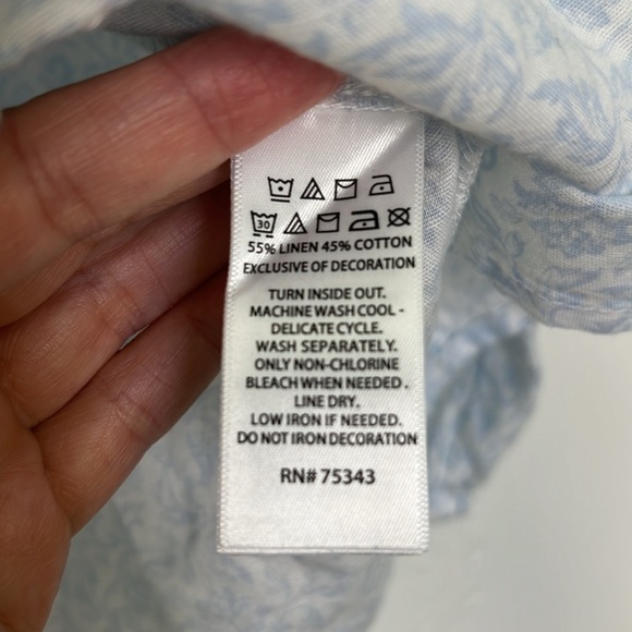 Joie - Floral Print Embroidered Tassled Boho Long Sleeve Blouse Size Small - Picture 11 of 11